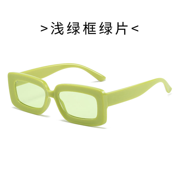 Women's Fashion Turtle Sunglasses with Rectangular Frame and Gradient Lenses Stornfield