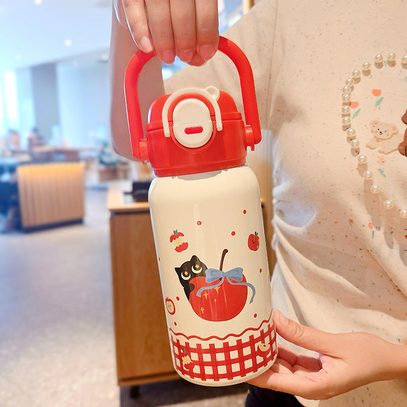Insulated drinking bottle with practical handling and cheerful strawberry design Stornfield
