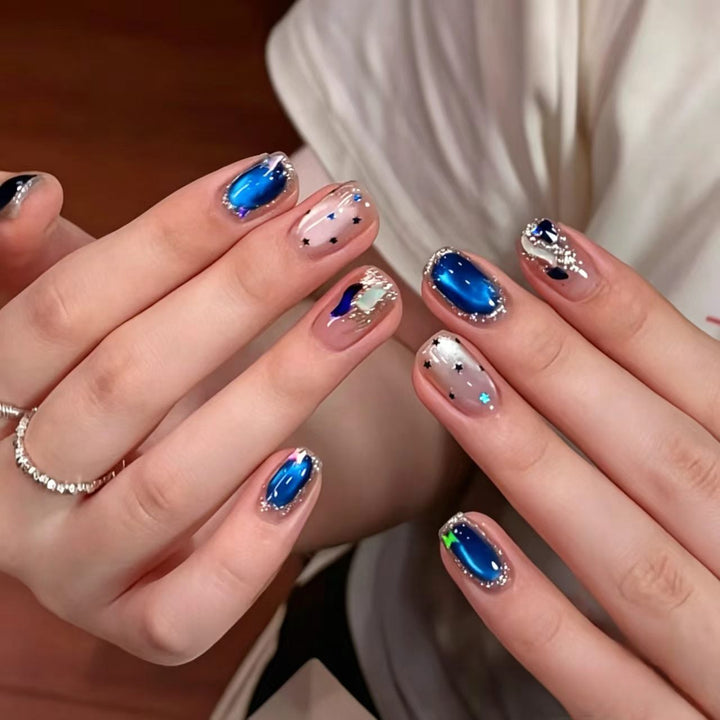 Artistic Celestial Nail Art Extensions