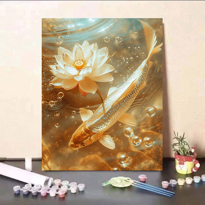 DIY Koi Fish and Water Lily Painting Kit Stornfield