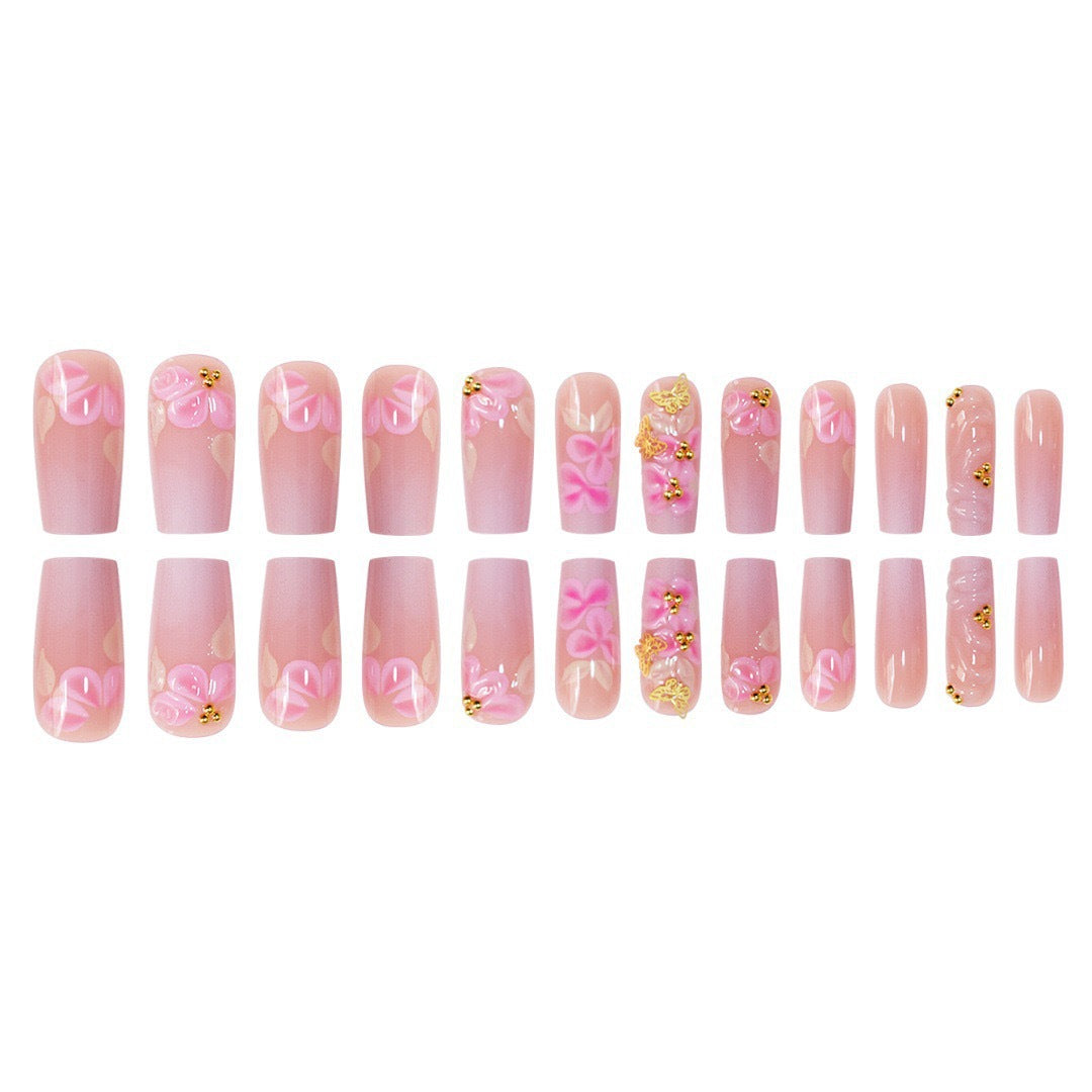 Floral Art Acrylic Nail Enhancements Stornfield