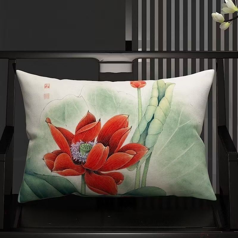 Decorative Floral Art Throw Pillow