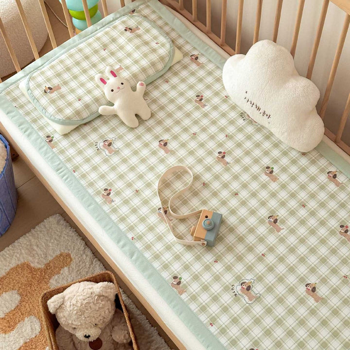 Waterproof Baby Mattress Cover with Cute Dog Prints and Breathable Cover