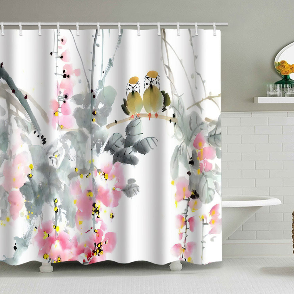 Artistic Nature-Themed Shower Curtain Stornfield