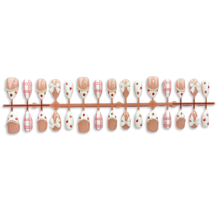 Elegant Decorative Press-On Nail Set 1790746208