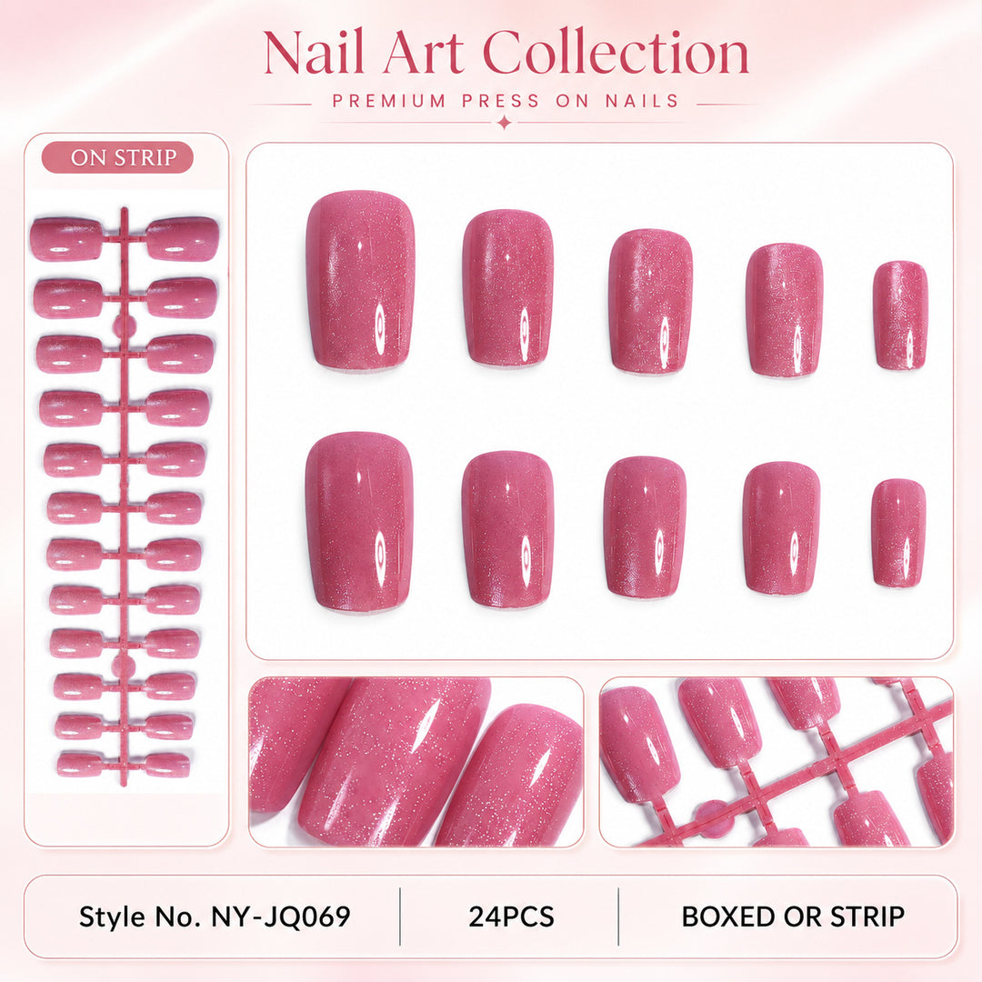 Premium Press-On Nails with Metallic Shine Stornfield