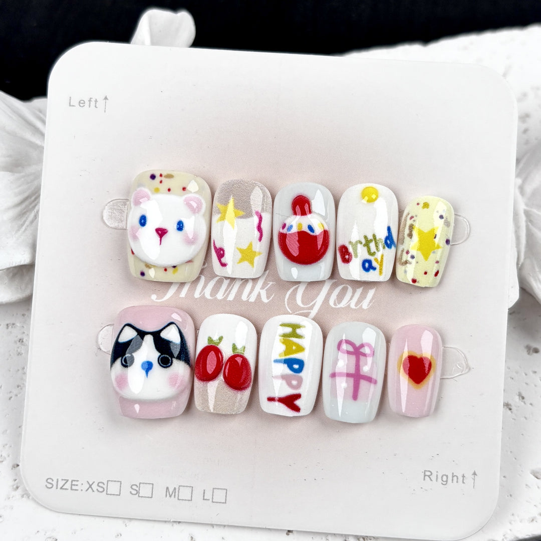 Whimsical Themed Press-On Nail Set