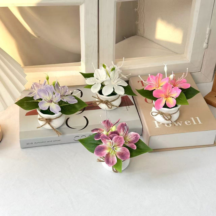 Elegant Artificial Lily Floral Arrangement for Home Decor