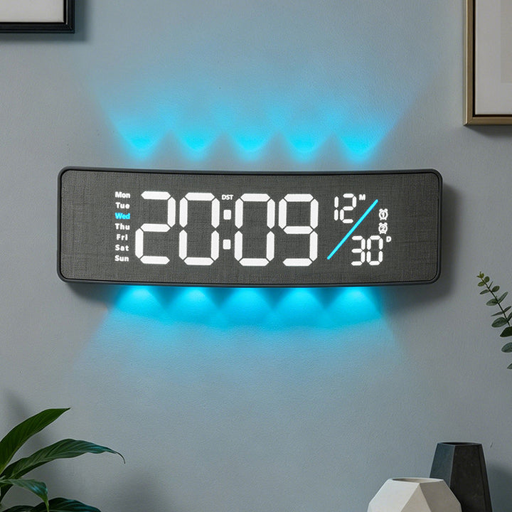Digital multifunction alarm clock with soft textile cover Stornfield