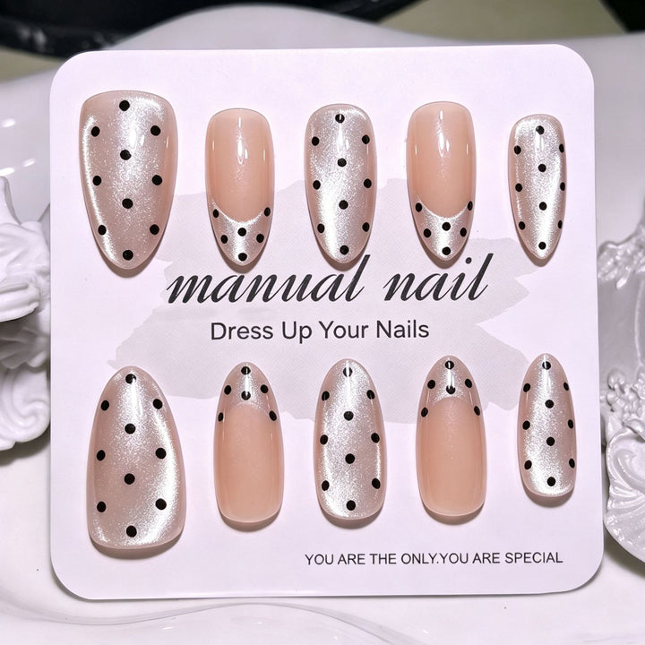 Artistic Polka Dot Press-On Nail Tips Stornfield