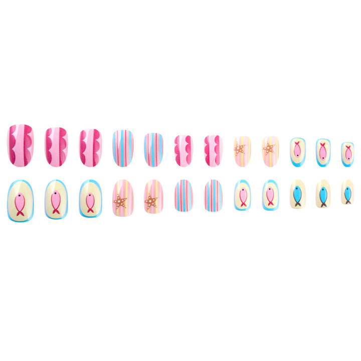 Creative Themed Press-On Nail Art Set Stornfield