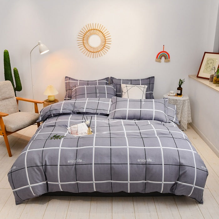 Floral Patterned Reversible Duvet Cover Set