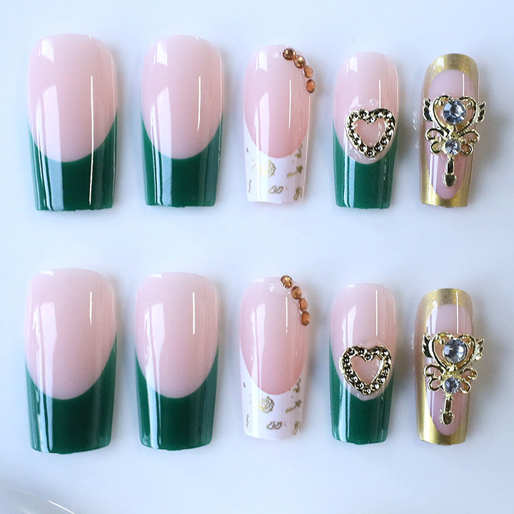 Luxurious Acrylic Nail Art Enhancements with Gem Accents Stornfield