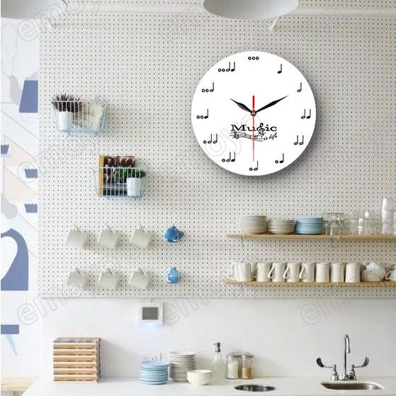 Stornfield | Music Note Wall Decor Silent Round Clock