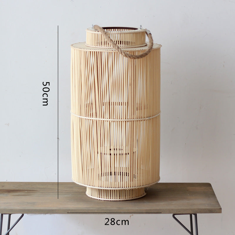 Decorative lantern made of woven material Stornfield