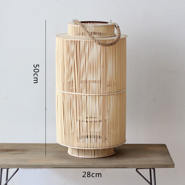 Decorative lantern made of woven material Stornfield