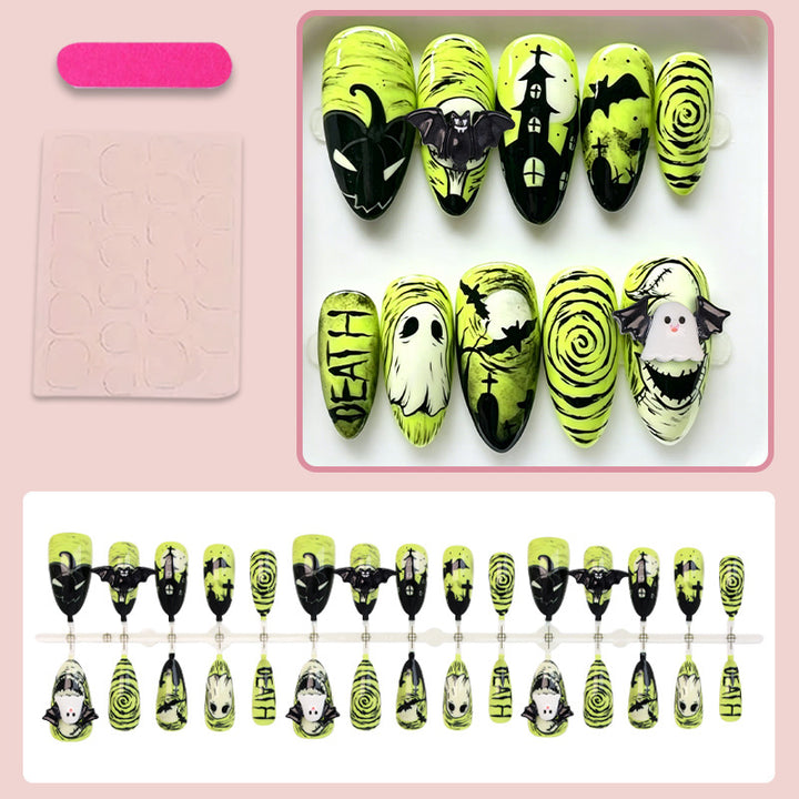 Halloween Artificial Nail Set with Creepy Designs Stornfield