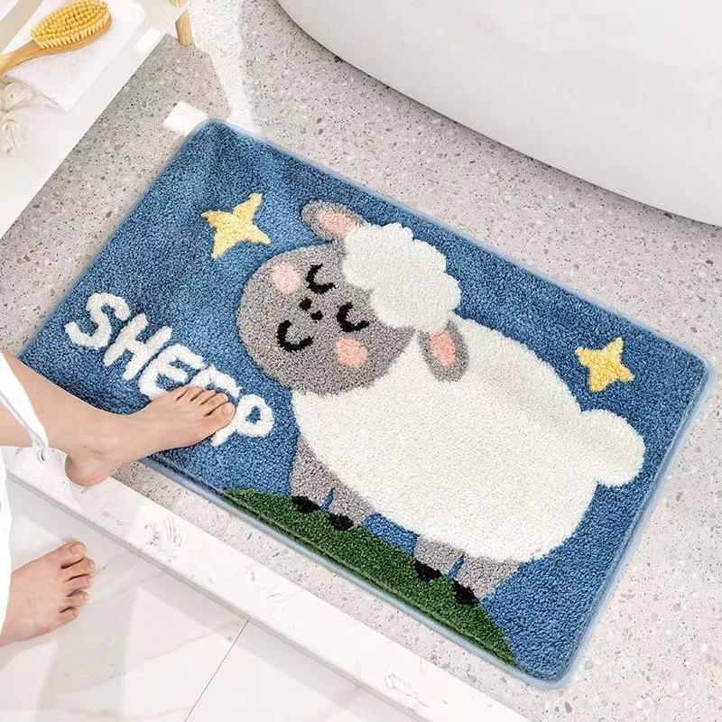 Coastal Waves Shaped Bath Mat