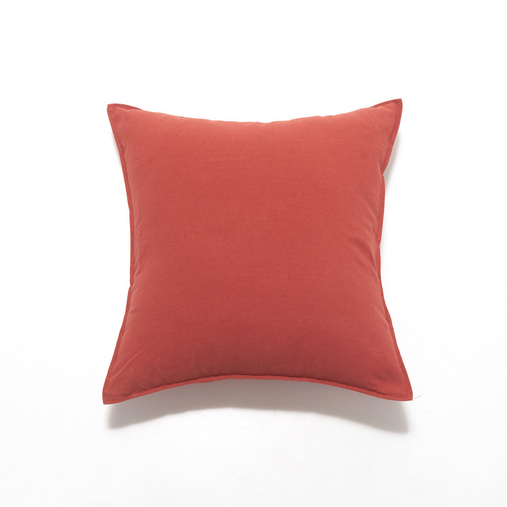 Square linen-cotton cushion cover with subtle piping and soft texture finish Stornfield