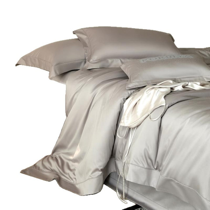 Silky Satin Duvet Ensemble with Hidden Closure and Breathable Microfiber Finish