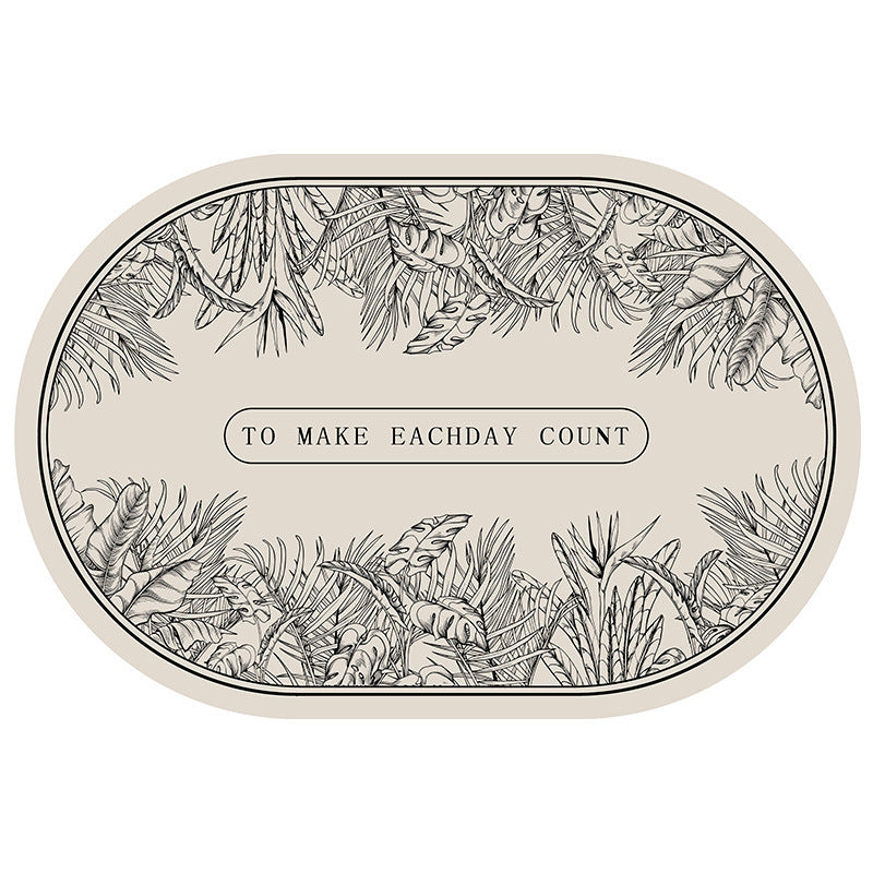 Decorative Oval Indoor Mat for Home