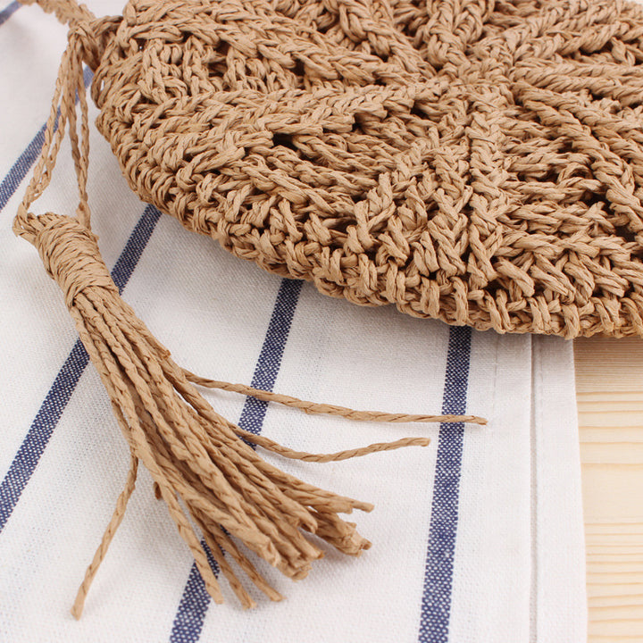 Handbag Made of Hand-Knotted Natural Material with Fringed Detail Stornfield