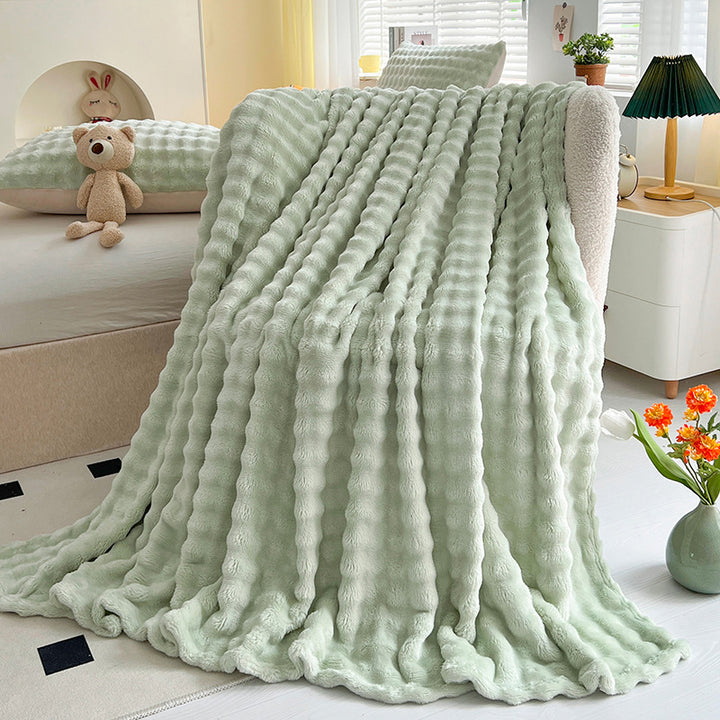 Women Plush Bedspread with Textured Design Stornfield