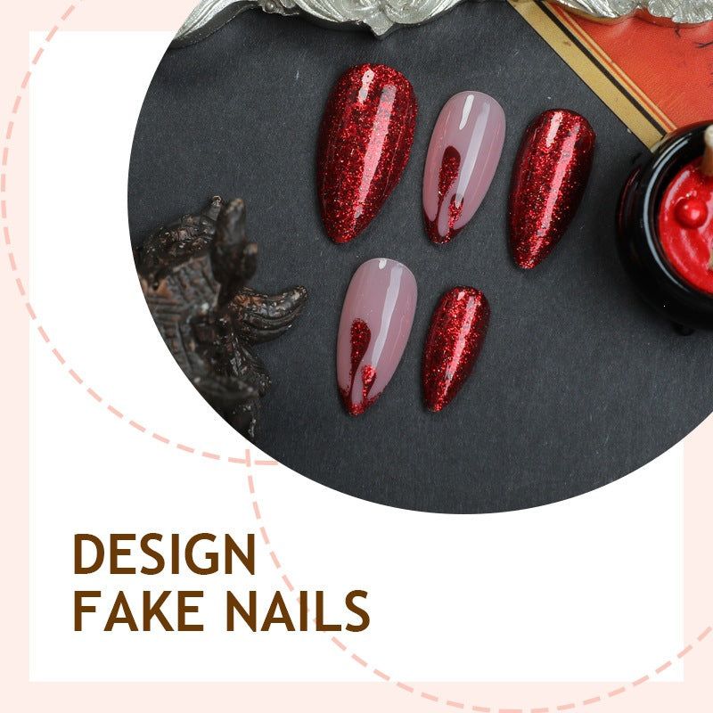Nail art set with sparkling glitter and classic accents Stornfield