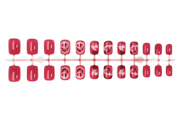 Acrylic nail set with elegant heart and pattern designs Stornfield
