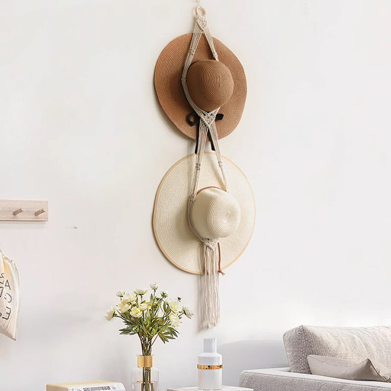 Stylish Macrame Hat Organizer Stornfield