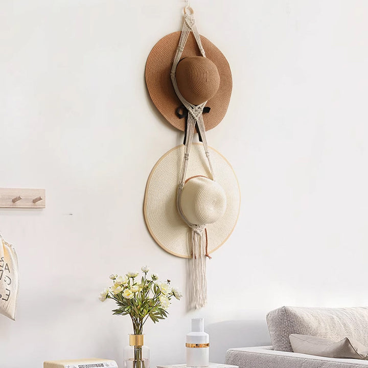 Stylish Macrame Hat Organizer Stornfield