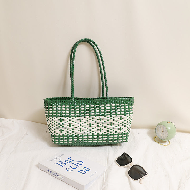 Braided tote bag with modern accents Stornfield
