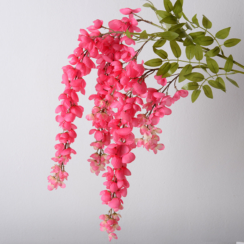 Elegant Faux Wisteria Floral Stem Decoration