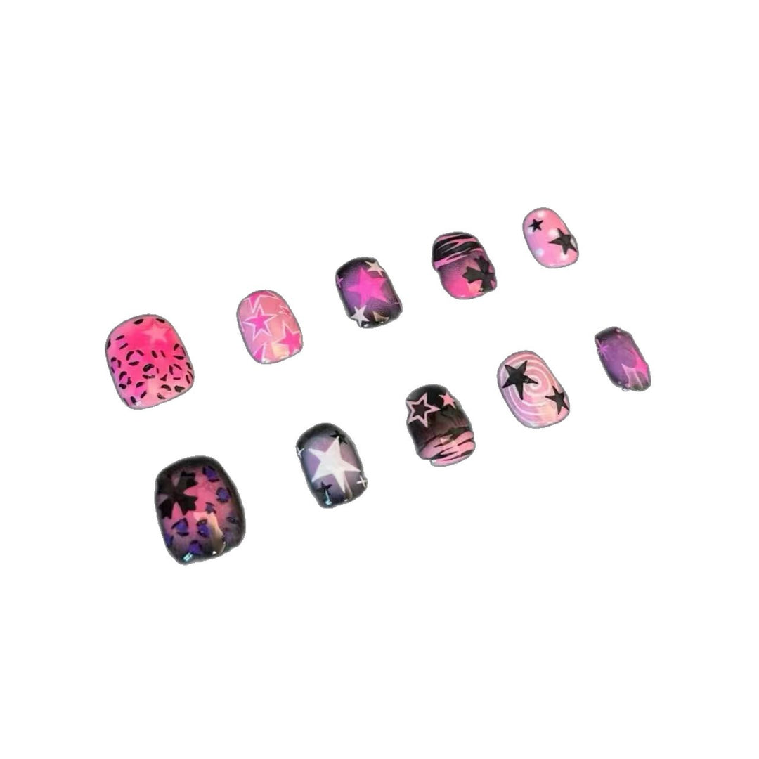Stylish Star Printed Press-On Nail Art Set Stornfield