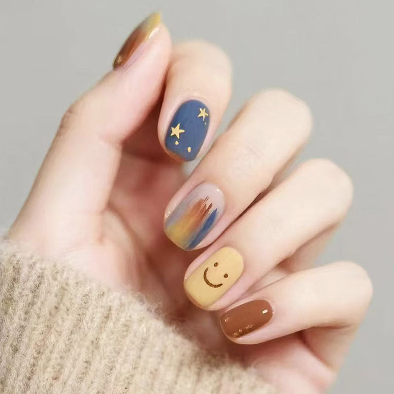 Elegant French Tip Press-On Nail Set Stornfield