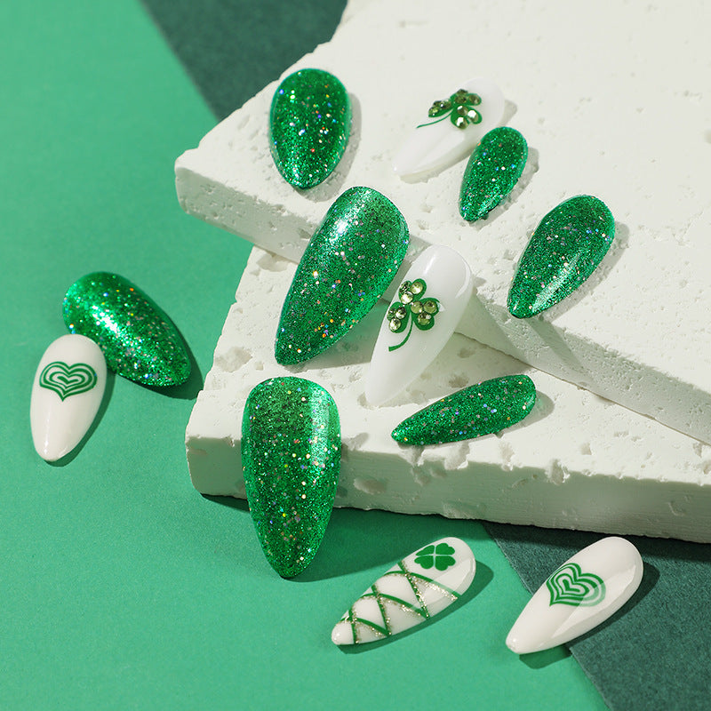 Artistic Glitter Nail Extensions Stornfield