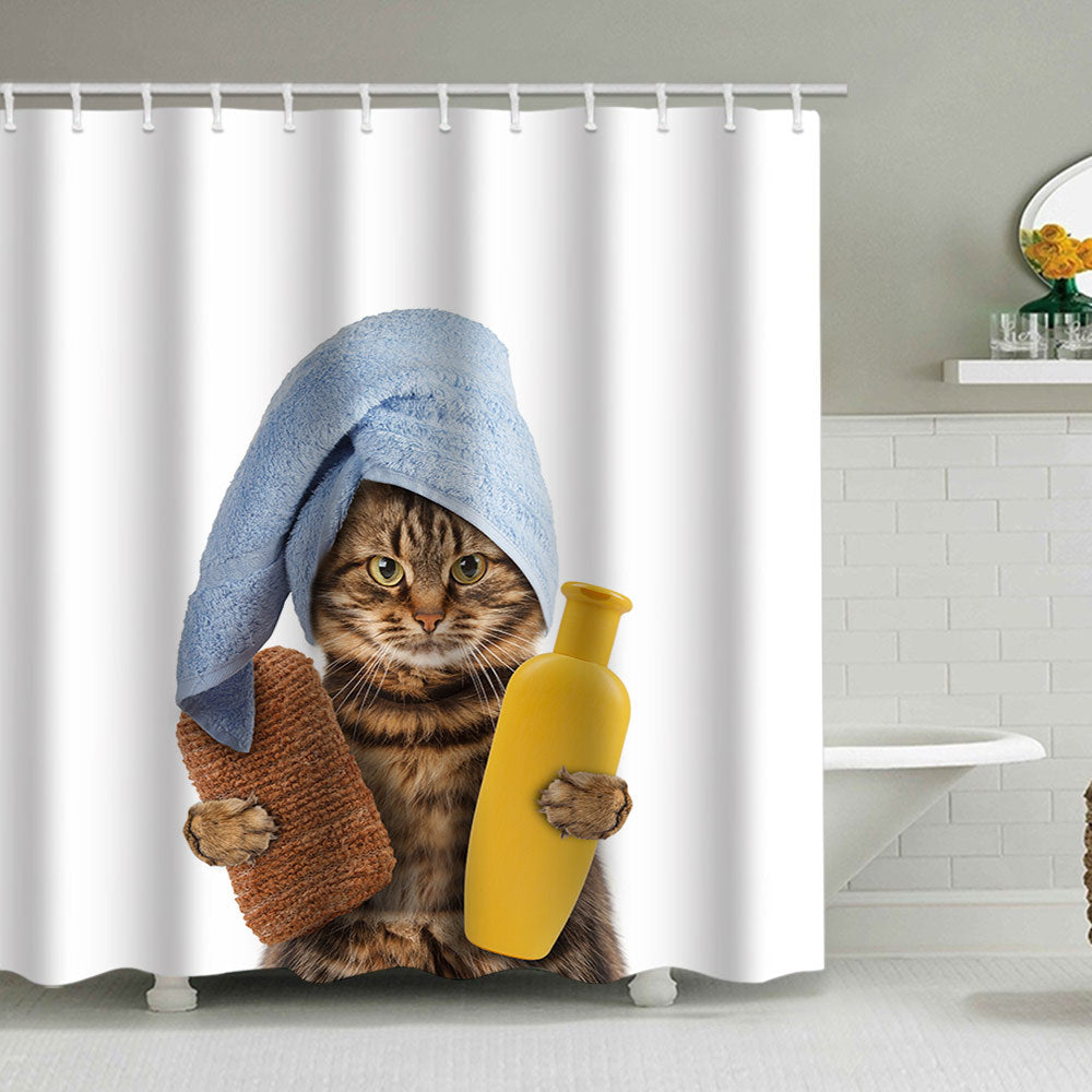 Artistic Dog Illustration Shower Curtain Stornfield