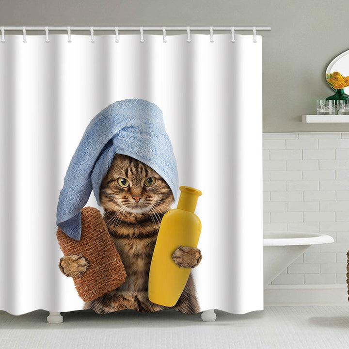 Artistic Dog Illustration Shower Curtain Stornfield
