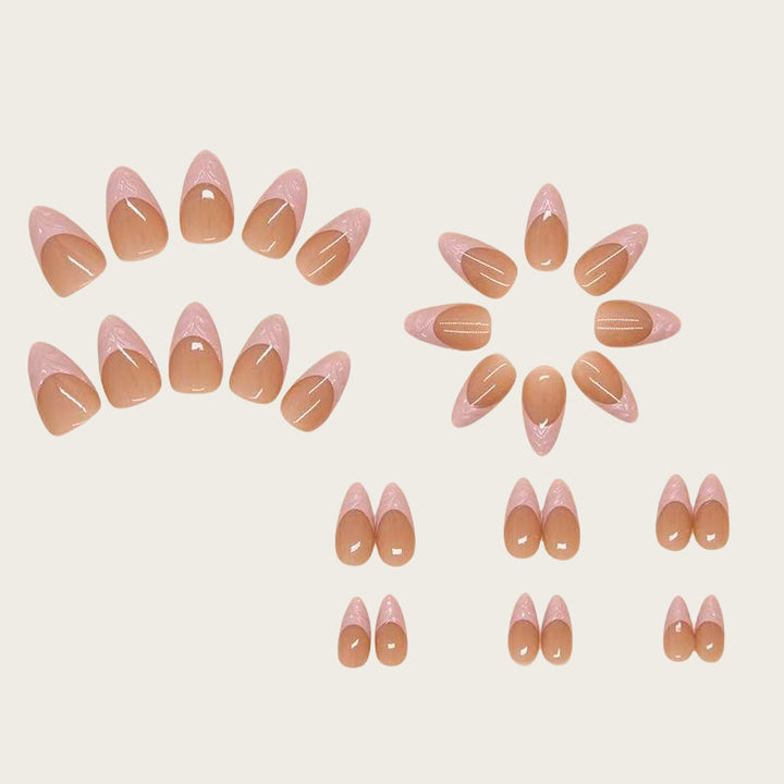 Elegant Nail Tips with French Design Stornfield