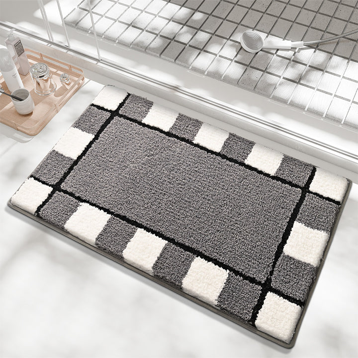Plush Textured Bathroom Rug