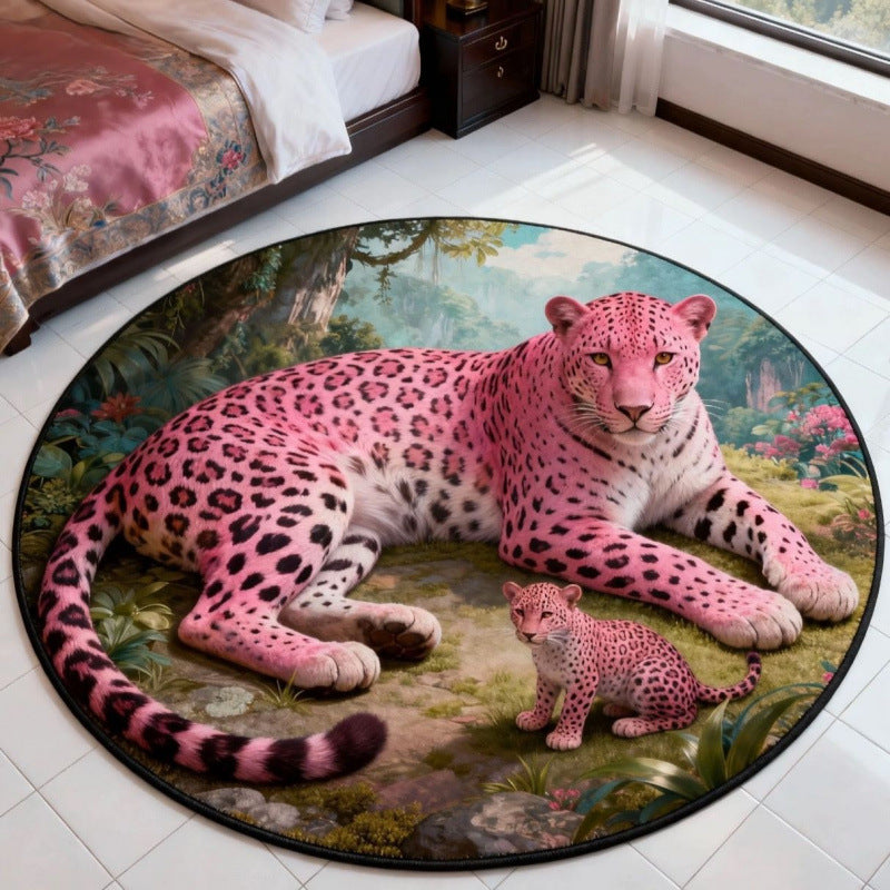 Animal-Themed Round Area Rug