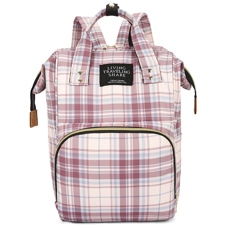 Checkered Pattern Travel Backpack Stornfield