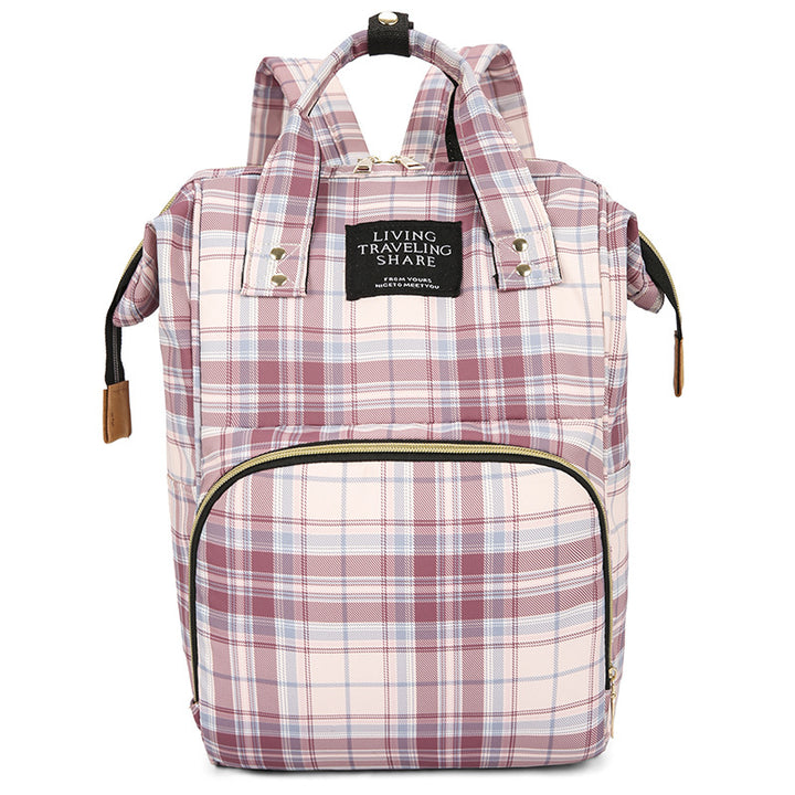 Checkered Pattern Travel Backpack Stornfield