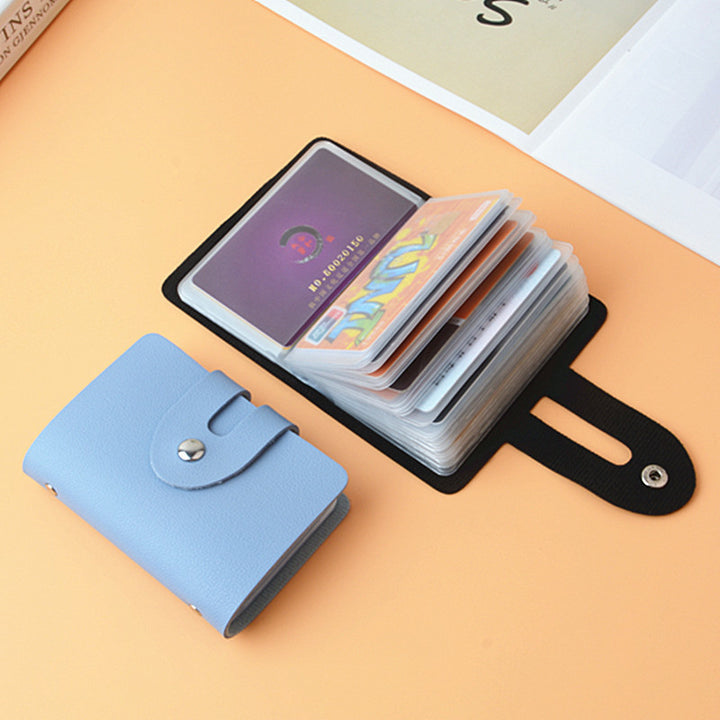 Compact Faux Leather Card Case