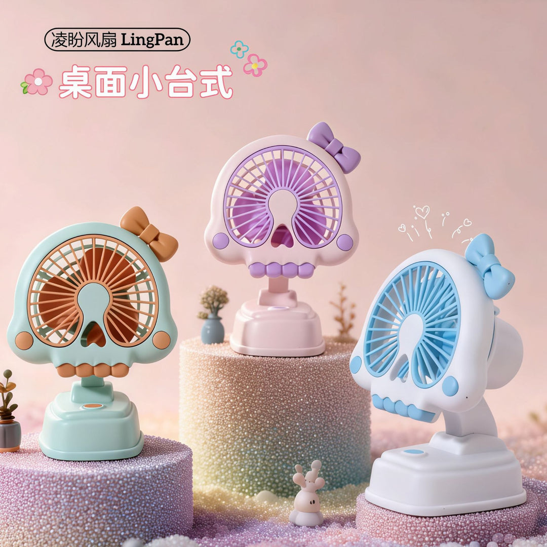 Unisex compact USB table fan with adjustable tilt head, safe protective grille and cute ear design Stornfield