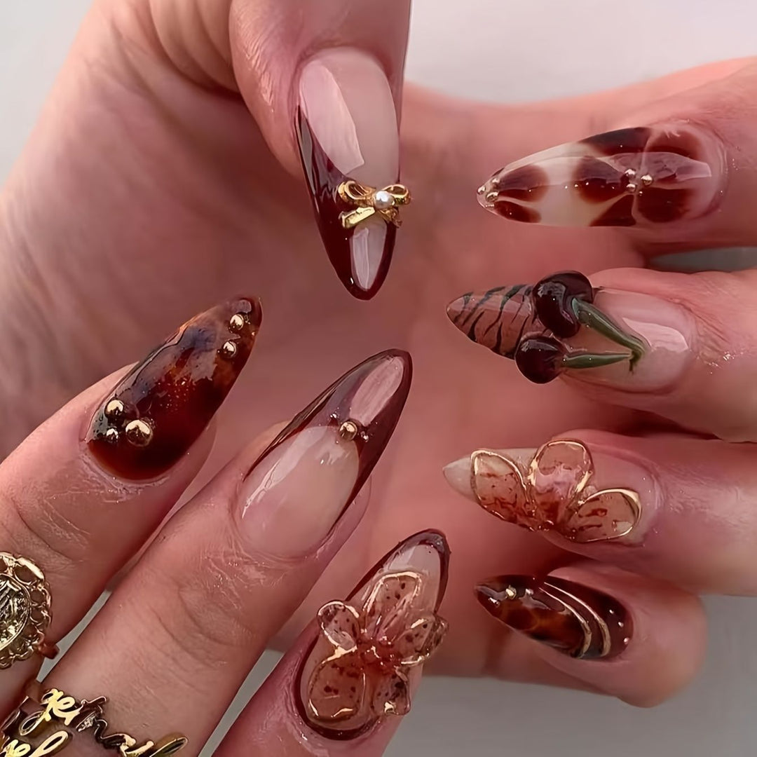Creative Artistic Press-On Nail Design Stornfield