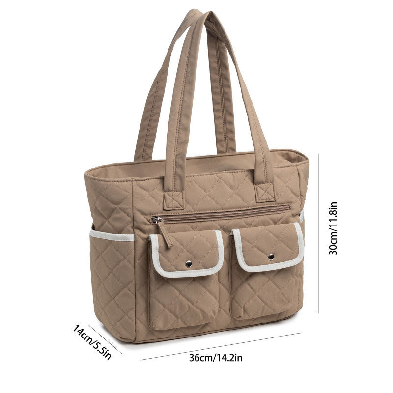 Quilted Tote Bag with Practical Outside Pockets Stornfield