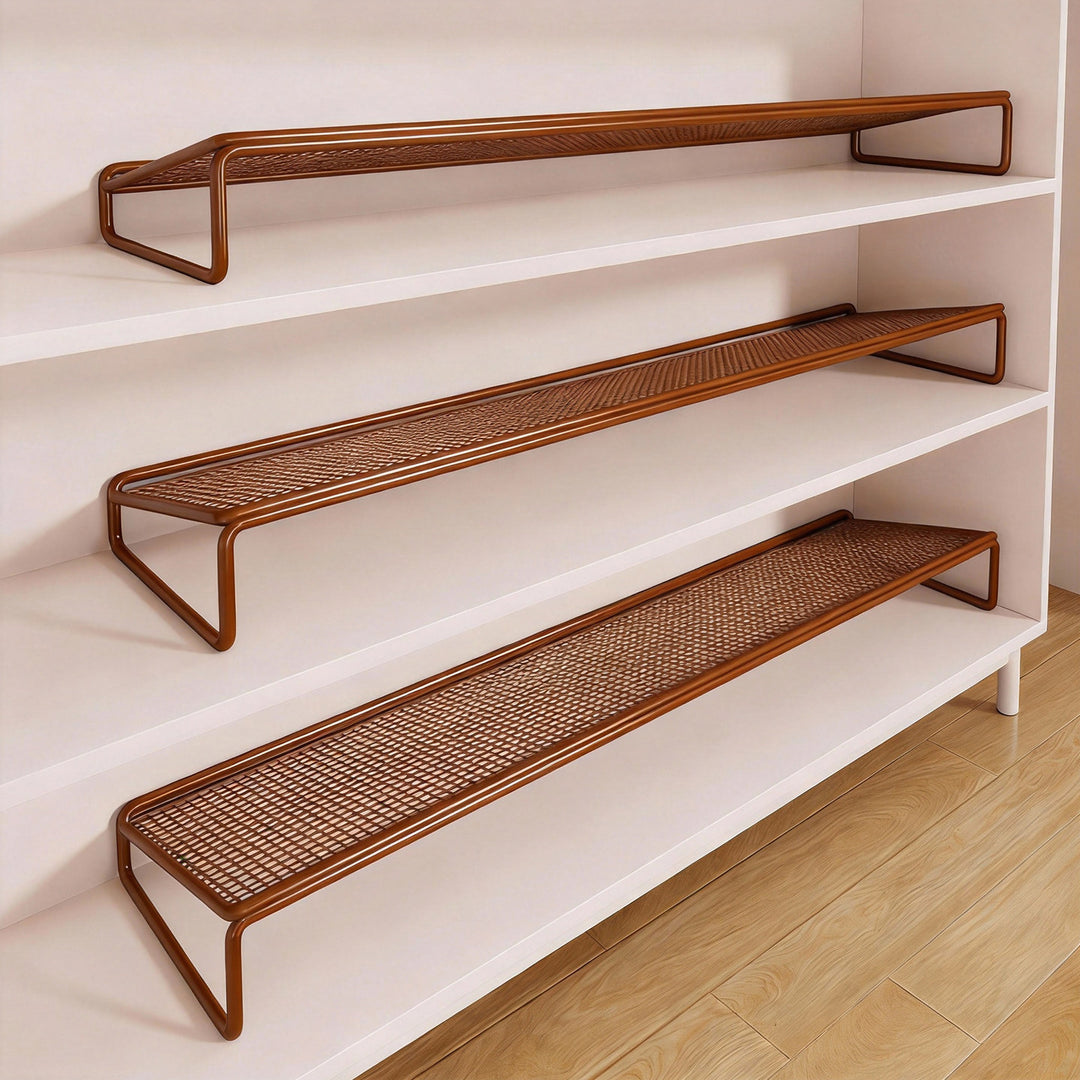 Elevated Mesh Metal Desktop Storage Rack