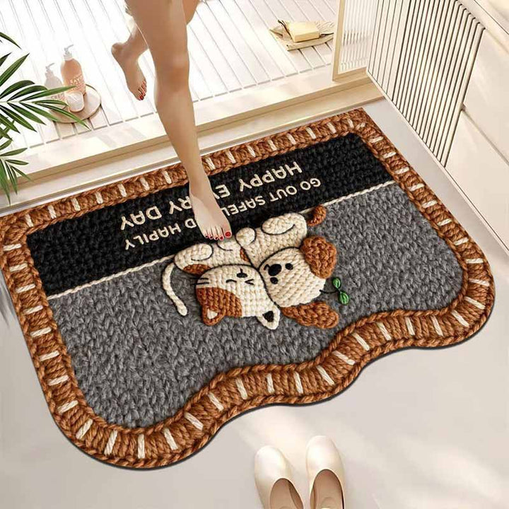 Plush Pet-Themed Area Rug