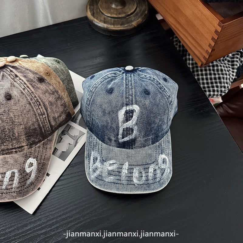 Women's Distressed Denim Adjustable Baseball Cap Stornfield